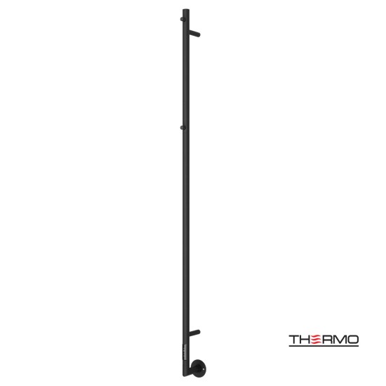 Thermo Stilo Θερμαινόμενη Πετσετοκρεμάστρα Inox 170 Silk Black