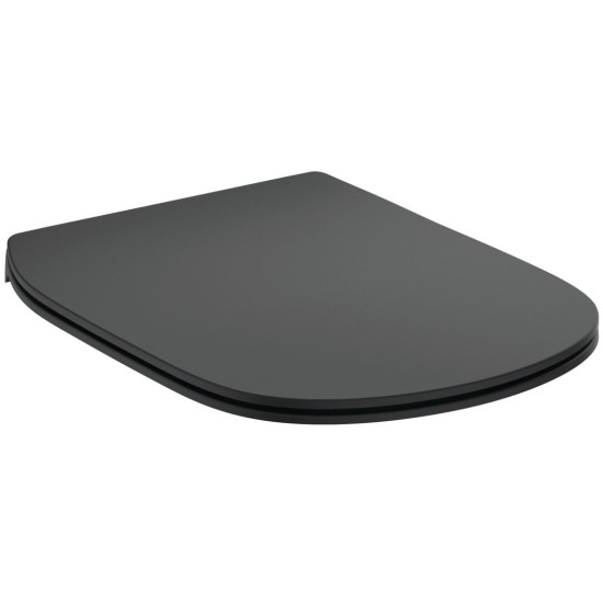 Ideal Standard Tesi, Κάθισμα Slim, Soft Close, Quick Release, Black Matt