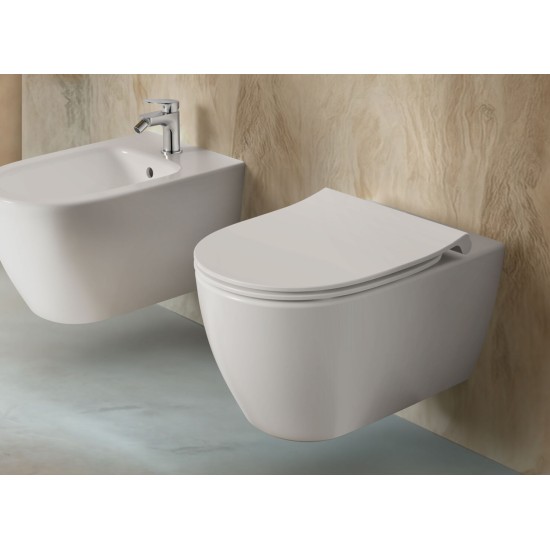 Ideal Standard I.Life O, Μπιντέ Επίτοιχο, με 1 οπή για μπαταρία μπιντέ, με υπερχείλιση