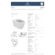Ideal Standard I.Life O, Μπιντέ Επίτοιχο, με 1 οπή για μπαταρία μπιντέ, με υπερχείλιση