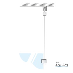 Devon Iwis Βραχίονας Οροφής 100cm, Chrome