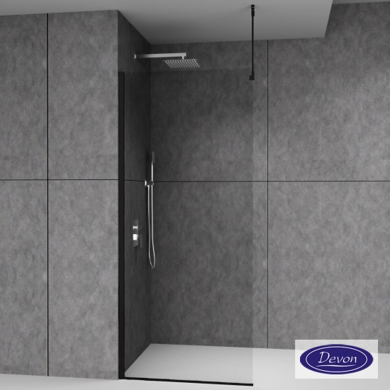 Devon Βραχίονας 100εκ. για στήριξη οροφής Black Matt