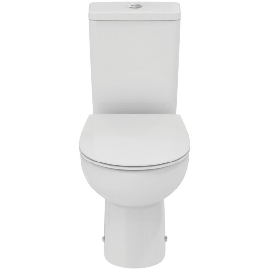 Ideal Standard Eurovit, Λεκάνη Rimless Χ/Π 365x620x790mm, Καζανάκι και Κάθισμα Soft Close Quick Rele