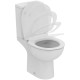 Ideal Standard Eurovit, Λεκάνη Rimless Χ/Π 365x620x790mm, Καζανάκι και Κάθισμα Soft Close Quick Rele