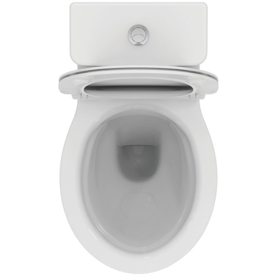 Ideal Standard Eurovit, Λεκάνη Rimless Χ/Π 365x620x790mm, Καζανάκι και Κάθισμα Soft Close Quick Rele