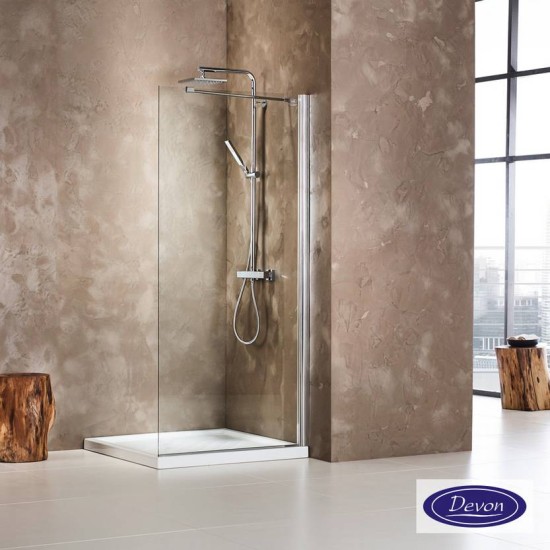 Devon Iwis Walk-In 47-49 H.185 Clean-Glass Chrome